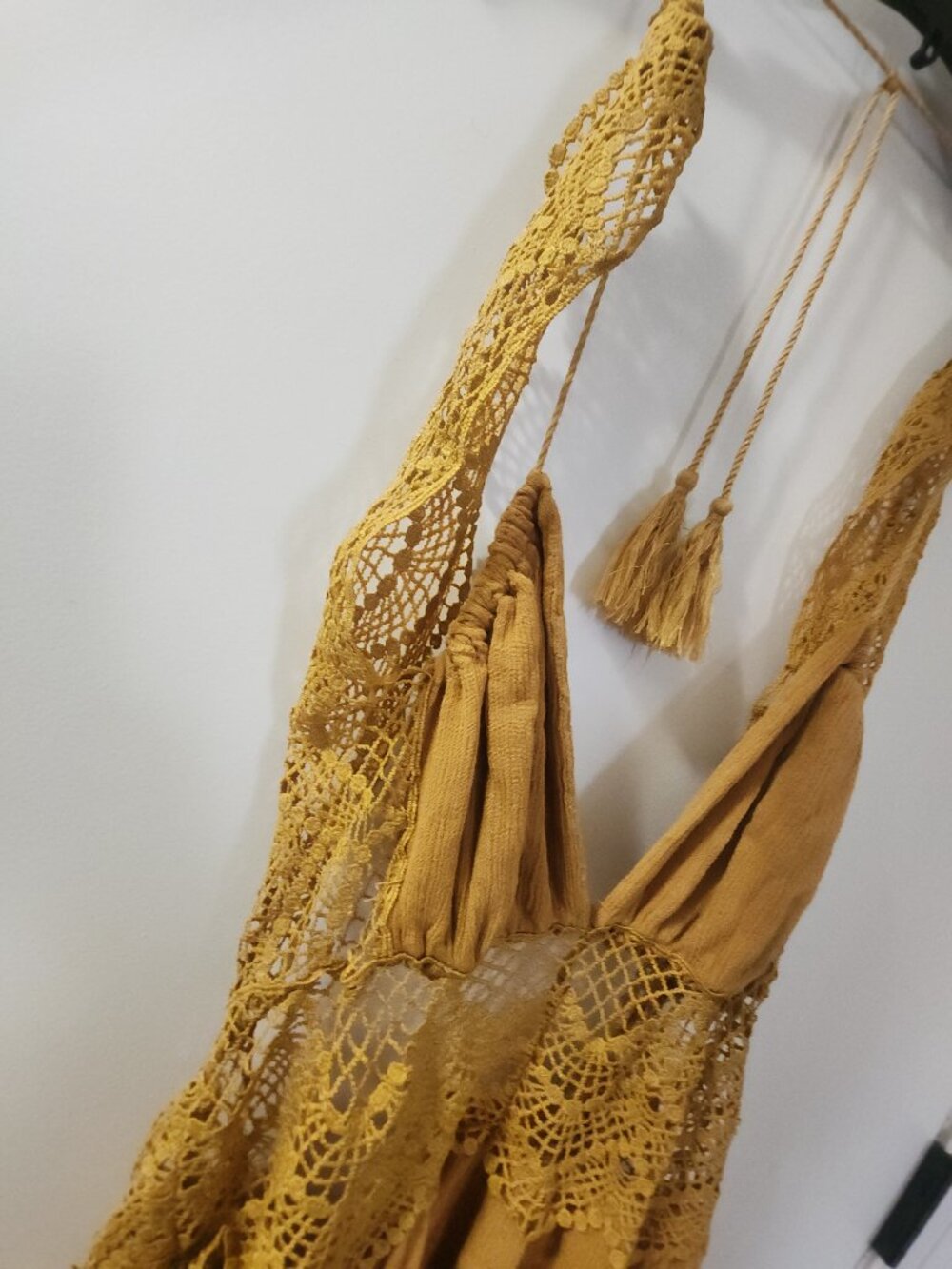 Backless Drawstring Mini A-Shape Dress MEDIUM - Picture 4 of 4